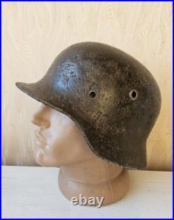 Original German Helmet M40 / 64 Wehrmacht Relic Of Battlefield WW2 World War 2