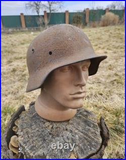 Original German Helmet M40/64 Wehrmacht Relic of Battlefield WW2