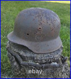 Original German Helmet M40/64 Wehrmacht Relic of Battlefield WW2