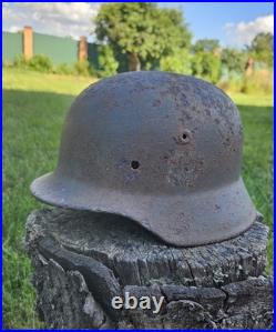 Original German Helmet M40/64 Wehrmacht Relic of Battlefield WW2
