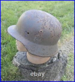Original German Helmet M40/64 Wehrmacht Relic of Battlefield WW2