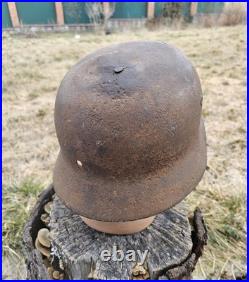 Original German Helmet M40/64 Wehrmacht Relic of Battlefield WW2
