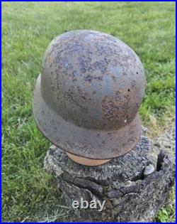 Original German Helmet M40/64 Wehrmacht Relic of Battlefield WW2