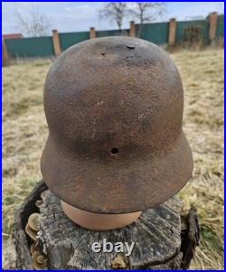 Original German Helmet M40/64 Wehrmacht Relic of Battlefield WW2