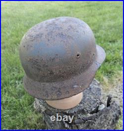 Original German Helmet M40/64 Wehrmacht Relic of Battlefield WW2