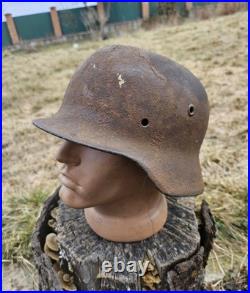 Original German Helmet M40/64 Wehrmacht Relic of Battlefield WW2