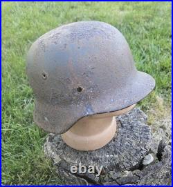 Original German Helmet M40/64 Wehrmacht Relic of Battlefield WW2