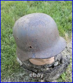 Original German Helmet M40/64 Wehrmacht Relic of Battlefield WW2