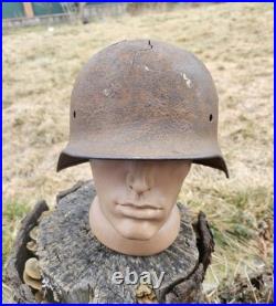 Original German Helmet M40/64 Wehrmacht Relic of Battlefield WW2