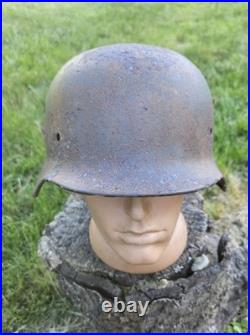 Original German Helmet M40/64 Wehrmacht Relic of Battlefield WW2