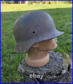 Original German Helmet M40/64 Wehrmacht Relic of Battlefield WW2