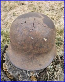 Original German Helmet M40/64 Wehrmacht Relic of Battlefield WW2