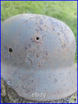 Original German Helmet M40/64 Wehrmacht Relic of Battlefield WW2