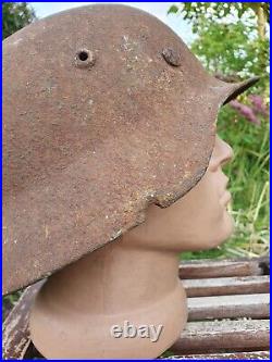 Original German Helmet M40 Headshot Damage Relic of Battlefield WW2 World War 2