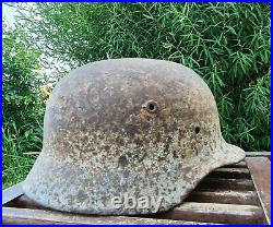 Original German Helmet M40 Relic of Battlefield WW2 World War 2 Number DN88