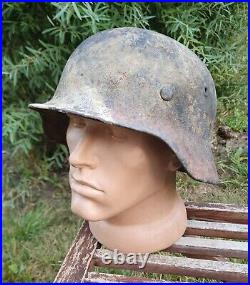 Original German Helmet M40 Relic of Battlefield WW2 World War 2 Number NS64