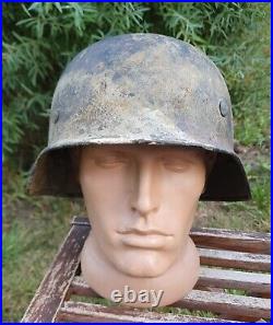 Original German Helmet M40 Relic of Battlefield WW2 World War 2 Number NS64