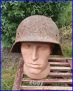 Original German Helmet M40 Relic of Battlefield WW2 World War 2 with Decal