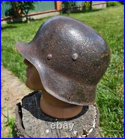 Original German Helmet M42 / 64 Relic of Battlefield From East Front WW2 Original German Helmet M42 / 64 Relic of Battlefield From East Front WW2