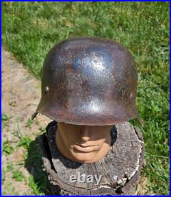 Original German Helmet M42 / 64 Relic of Battlefield From East Front WW2 Original German Helmet M42 / 64 Relic of Battlefield From East Front WW2