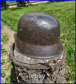 Original German Helmet M42 / 64 Relic of Battlefield From East Front WW2 Original German Helmet M42 / 64 Relic of Battlefield From East Front WW2