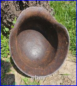 Original German Helmet M42 / 64 Relic of Battlefield From East Front WW2 Original German Helmet M42 / 64 Relic of Battlefield From East Front WW2
