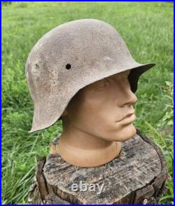 Original German Helmet M42/64 Wehrmacht Relic of Battlefield WW2 World War 2 Original German Helmet M42/64 Wehrmacht Relic of Battlefield WW2 World War 2