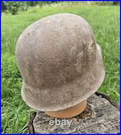 Original German Helmet M42/64 Wehrmacht Relic of Battlefield WW2 World War 2 Original German Helmet M42/64 Wehrmacht Relic of Battlefield WW2 World War 2