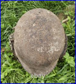 Original German Helmet M42/64 Wehrmacht Relic of Battlefield WW2 World War 2 Original German Helmet M42/64 Wehrmacht Relic of Battlefield WW2 World War 2