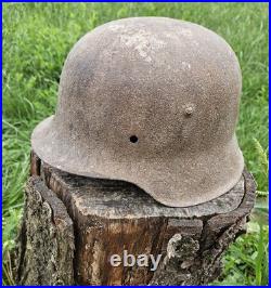Original German Helmet M42/64 Wehrmacht Relic of Battlefield WW2 World War 2 Original German Helmet M42/64 Wehrmacht Relic of Battlefield WW2 World War 2