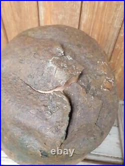 Original German Helmet M42 Damage Relic of Battlefield WW2 World War 2 Size 62