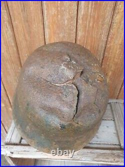 Original German Helmet M42 Damage Relic of Battlefield WW2 World War 2 Size 62