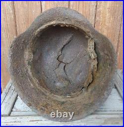 Original German Helmet M42 Damage Relic of Battlefield WW2 World War 2 Size 62