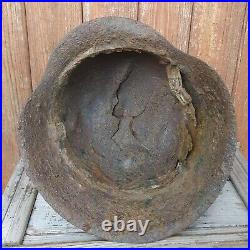 Original German Helmet M42 Damage Relic of Battlefield WW2 World War 2 Size 62