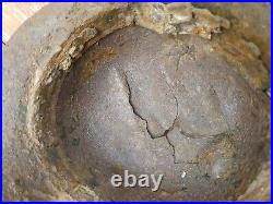 Original German Helmet M42 Damage Relic of Battlefield WW2 World War 2 Size 62