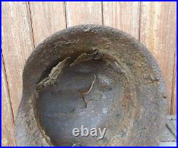 Original German Helmet M42 Damage Relic of Battlefield WW2 World War 2 Size 62