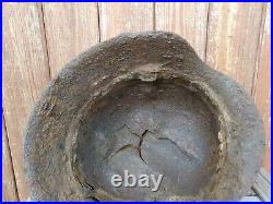 Original German Helmet M42 Damage Relic of Battlefield WW2 World War 2 Size 62