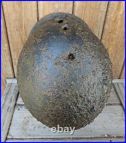 Original German Helmet M42 Headshot Damages Decal Number Relic Battlefield WW2