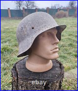 Original German Helmet M42 Relic of Battlefield From East Front WW2