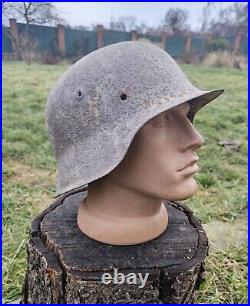 Original German Helmet M42 Relic of Battlefield From East Front WW2