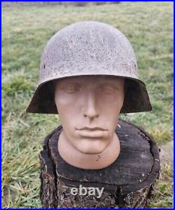 Original German Helmet M42 Relic of Battlefield From East Front WW2