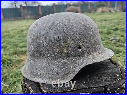 Original German Helmet M42 Relic of Battlefield From East Front WW2