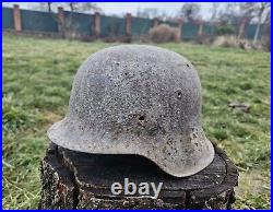 Original German Helmet M42 Relic of Battlefield From East Front WW2