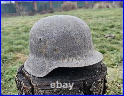 Original German Helmet M42 Relic of Battlefield From East Front WW2