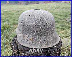 Original German Helmet M42 Relic of Battlefield From East Front WW2