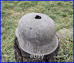 Original German Helmet M42 Relic of Battlefield From East Front WW2