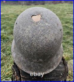 Original German Helmet M42 Relic of Battlefield From East Front WW2