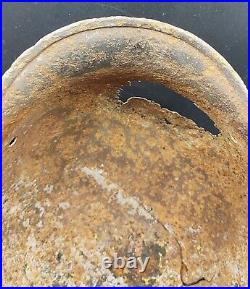 Original German M42 Helmet with Damage WWII Battlefield Relic