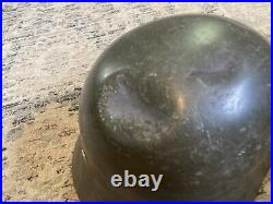 Original German Made M40 Stahlhelm Helmet With Some Battlefield Wear And Damage