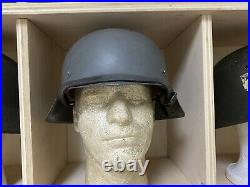 Original German WW II M42 Helmet with Liner (Finnish Armed Forces Used) ET 66